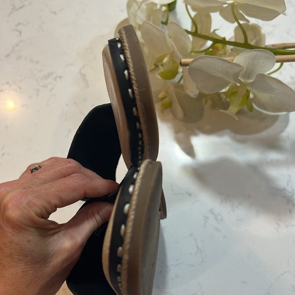 Splendid Leather Calipso Studded Slide Sandals Size 6 - Picture 10 of 14